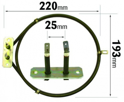 compatible Whirlpool Fan Oven Element 2000W