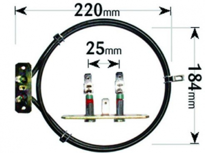 Philips fan oven element 2500W