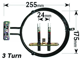 Zanussi 2500w Fan Oven Element - 6336