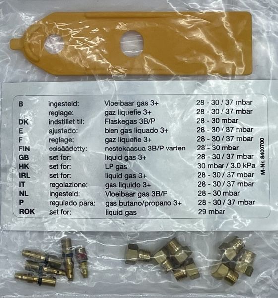 Miele Hob Conversion Kit Liquid Gas 30mBar 9231900 Kenco Spares